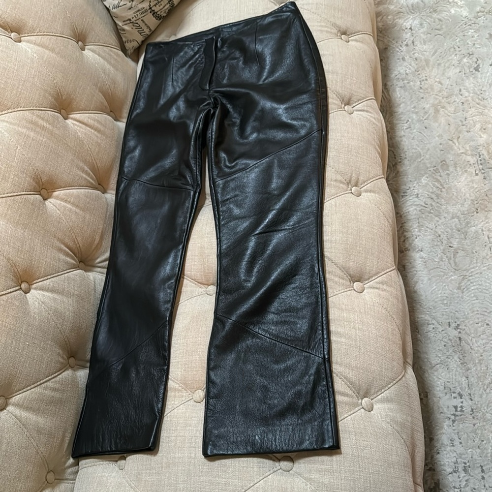 Wilsons Leather Pelle Studio Women's Bootcut Leather Pants in Black Size US 6.